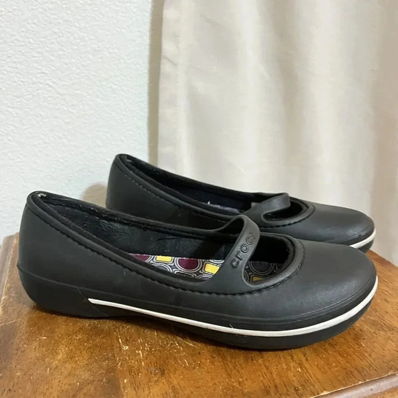 Crocs Womens Black Maryjane Crocband Shoes Y2K 7 Lug Bratz Schoolgirl Oldskool - Picture 7 of 7